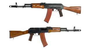 WE-Tech AK-74 with Wood Furniture Airsoft Gas Blowback Rifle