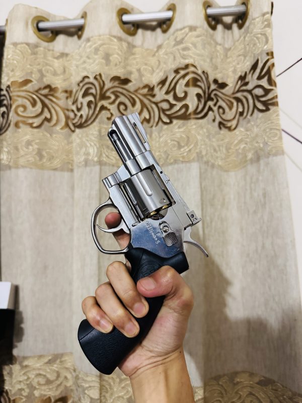 SRC TITAN REVOLVER (CO2, 2.5 INCH) - SILVER , pellets .177 cal