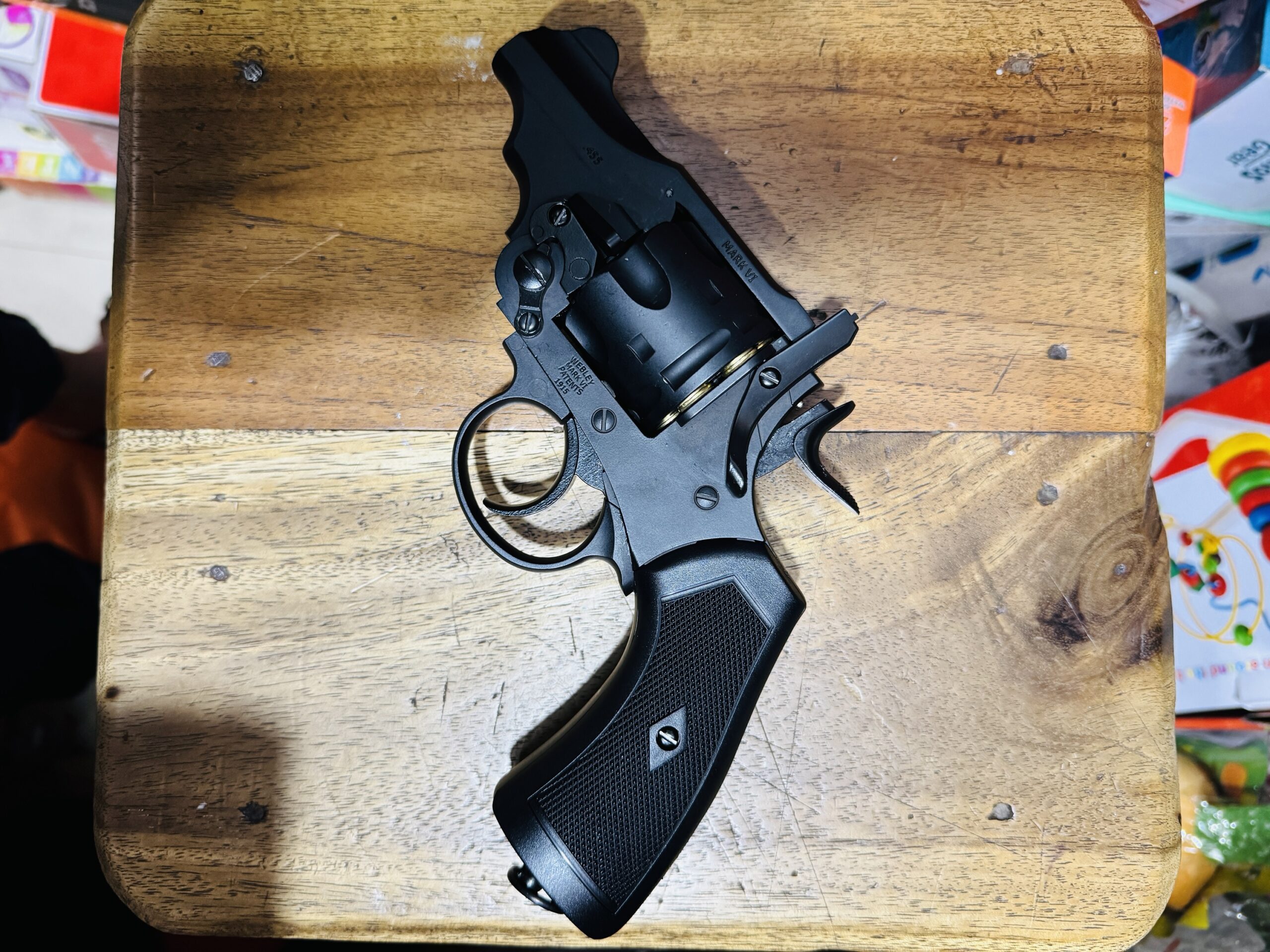 Webley MkVI .455 2.5 Inch CIVILIAN MODEL Co2 Pellet Air Revolver (.177) Cal