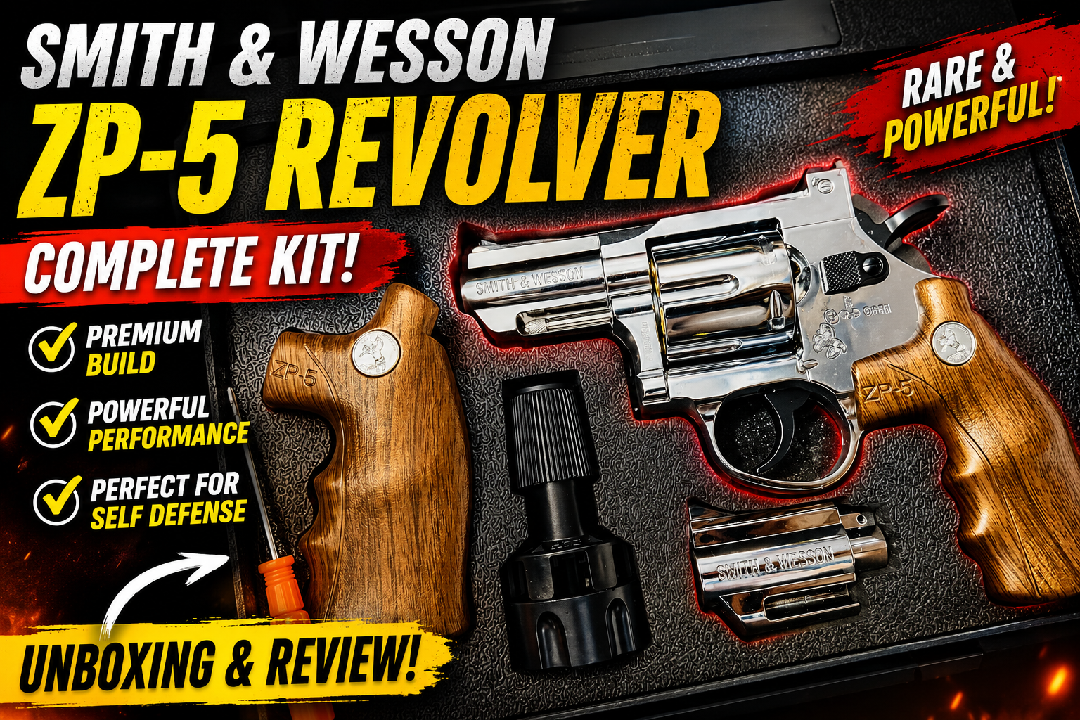 XYL SMITH AND WESSON REVOLVER FULL METAL AND SOME NYLON MIX GELBLASTE
